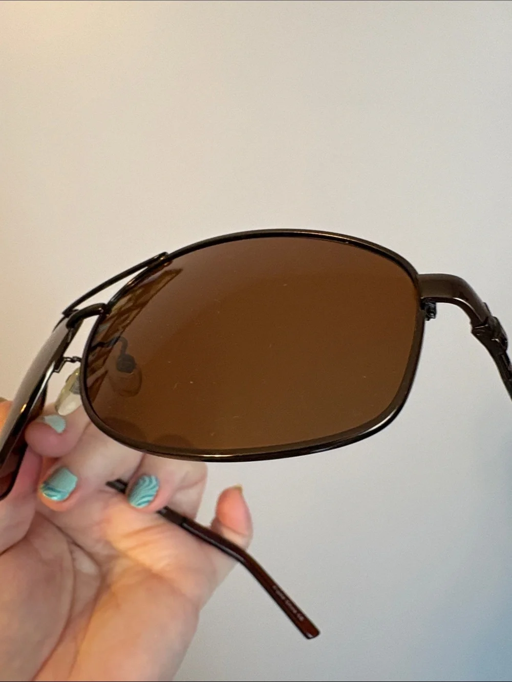 London Fog Marlow Way Brown Polarized Aviator Sunglasses